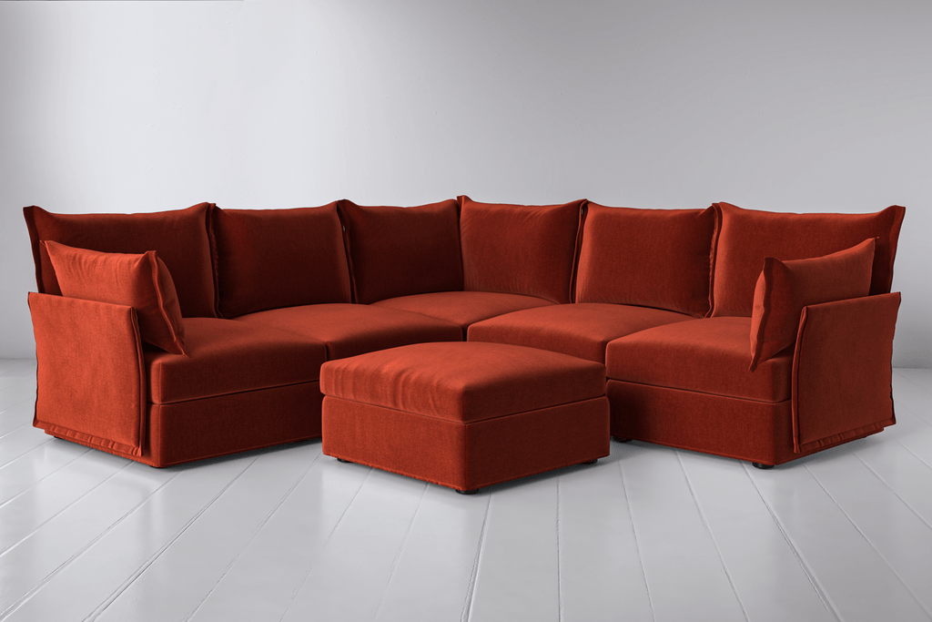 Canapé d'angle modèle 06 avec pouf