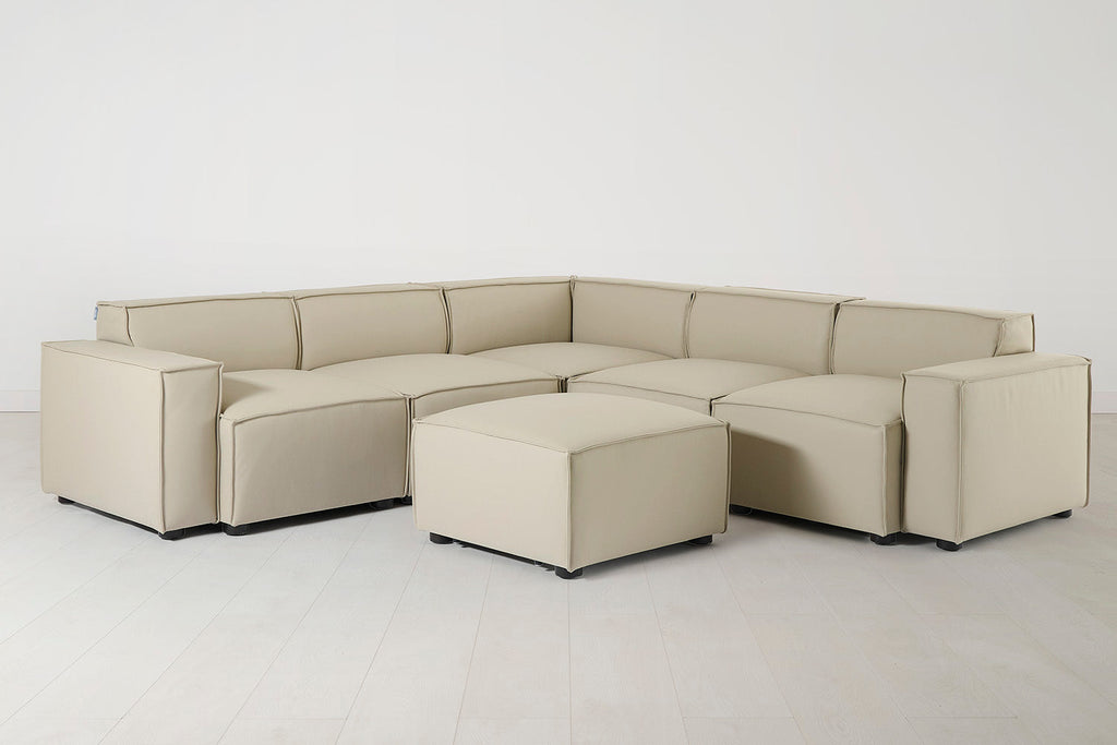 Canapé d'angle modèle 03 avec pouf