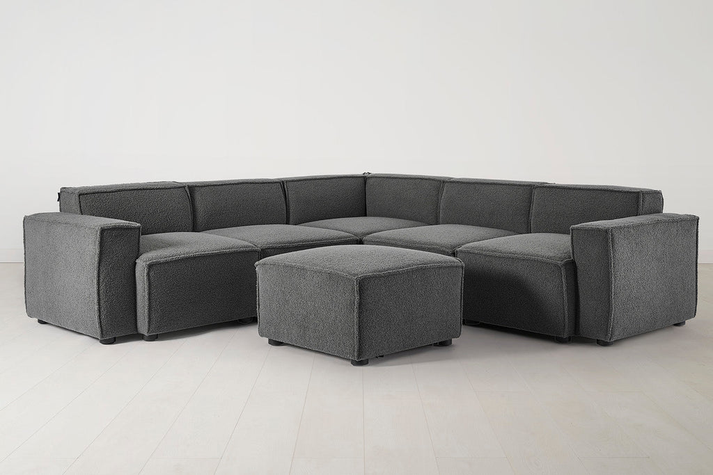 Canapé d'angle modèle 03 avec pouf