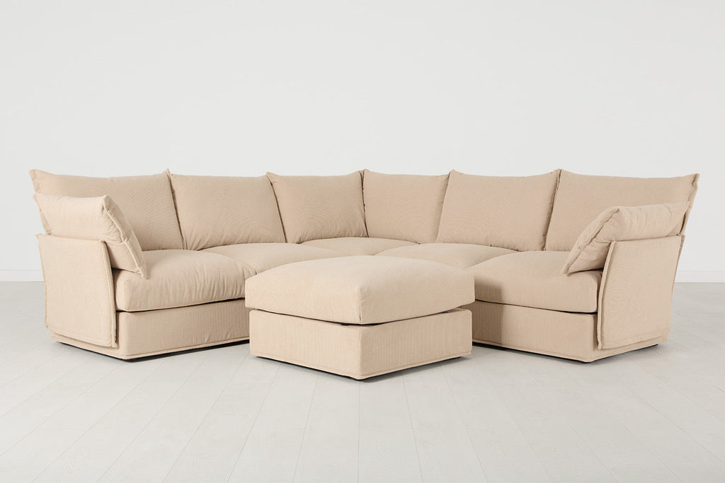 Canapé d'angle modèle 06 avec pouf