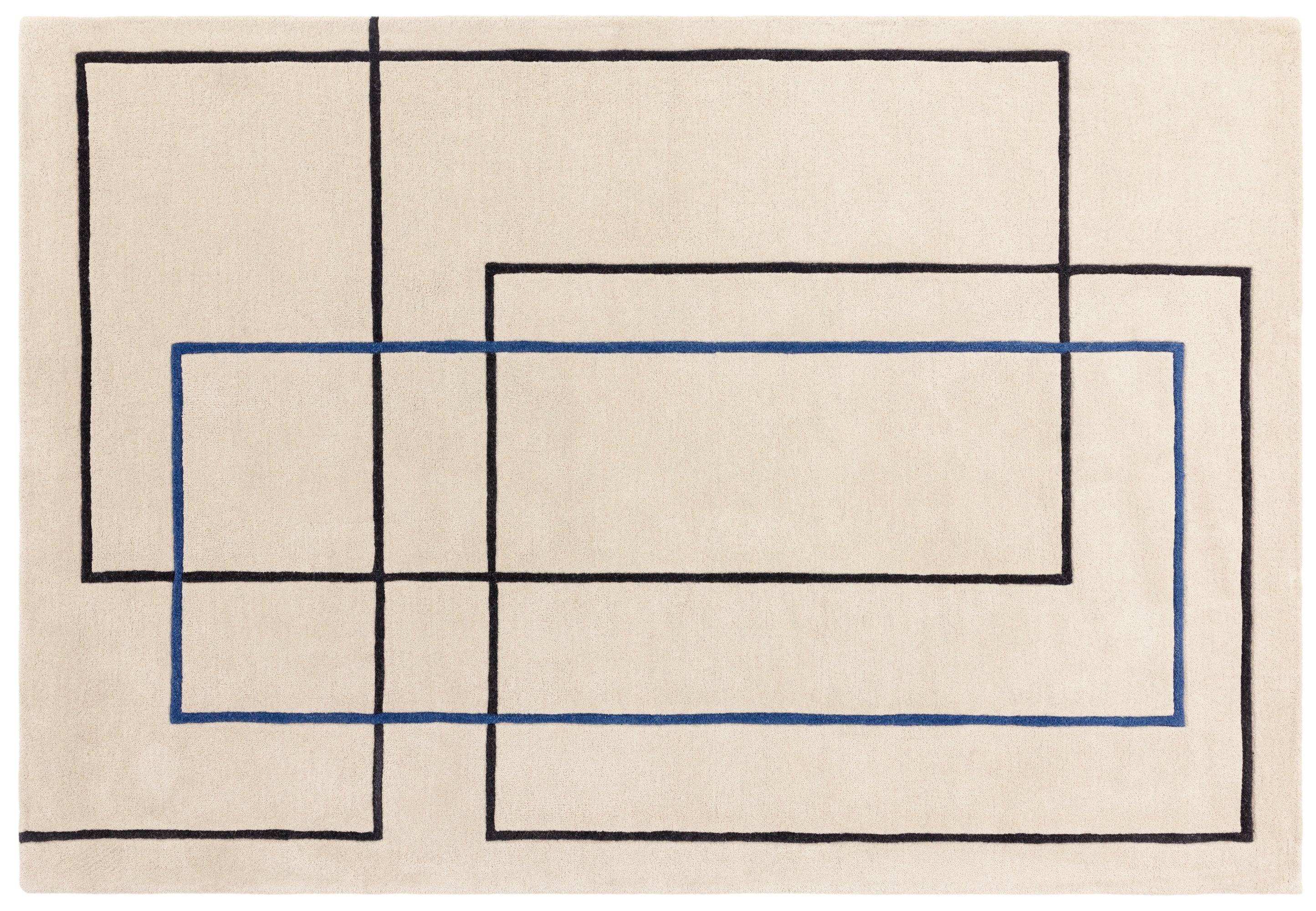 Tapis bleu à motif récif