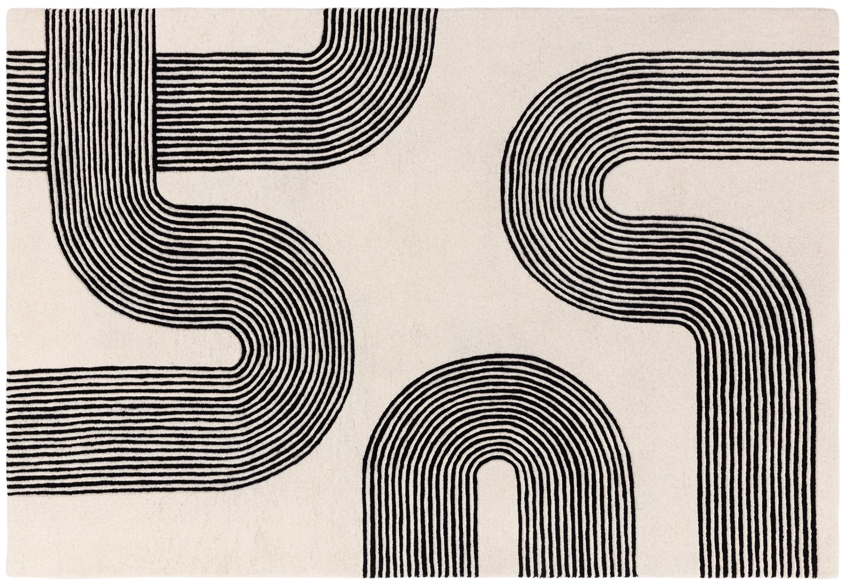 Tapis Matrix Arches Noir